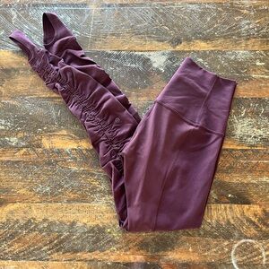 Lululemon Burgundy High-Waisted Leggings